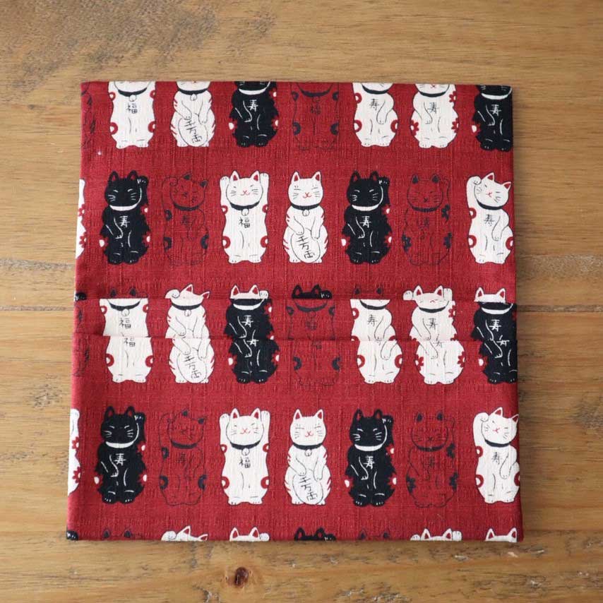 マスクポーチ ［招き猫／あずき］