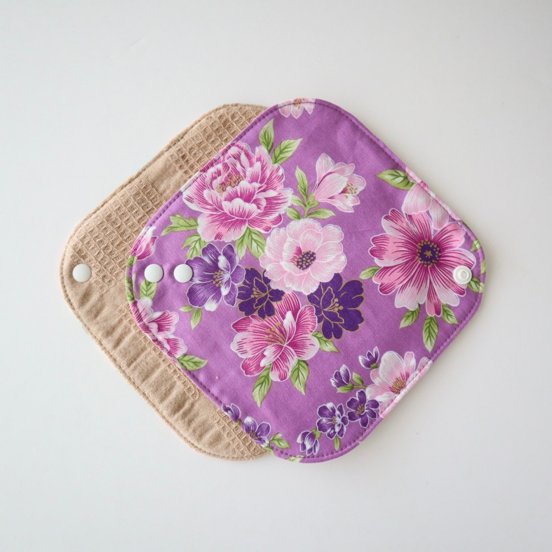 あたため布 [Ｍサイズ／台湾花布／薄紫色]