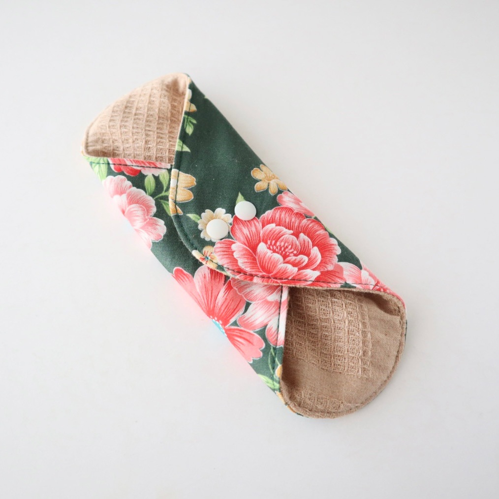 あたため布 [Ｍサイズ／台湾花布／深緑色]