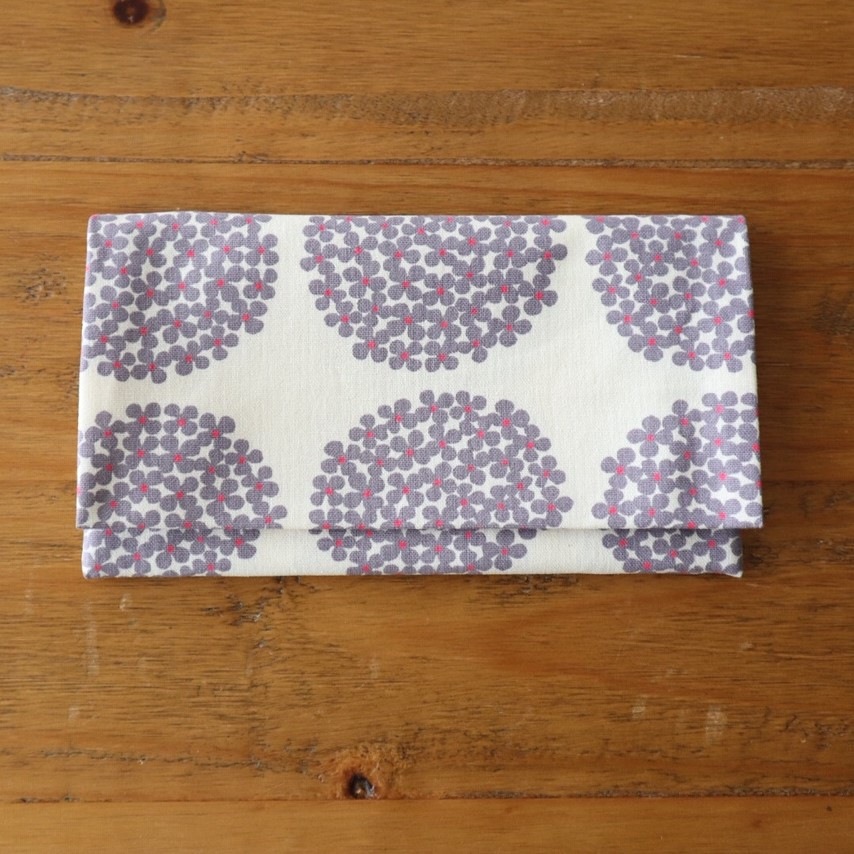 マスクポーチ ［紫陽花柄B］