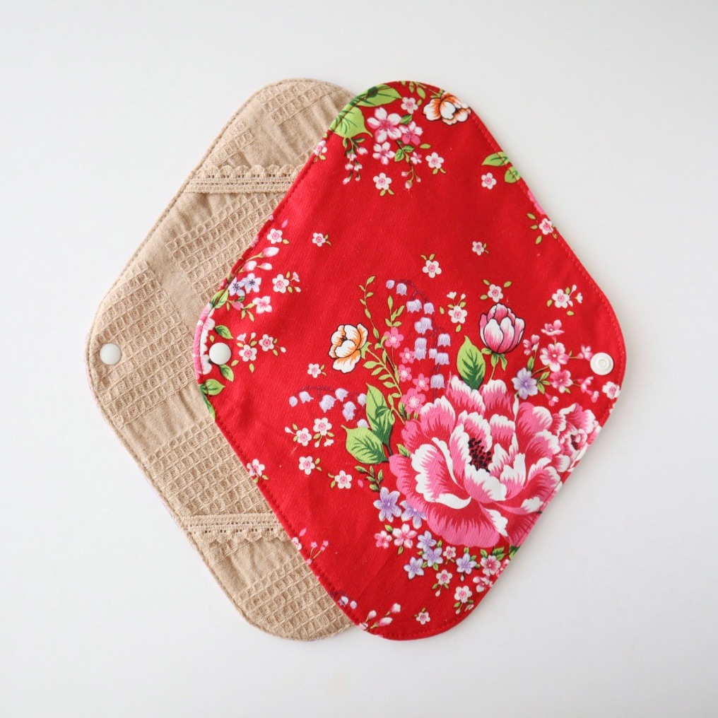 布ナプキンホルダー [台湾花布／緋色]　