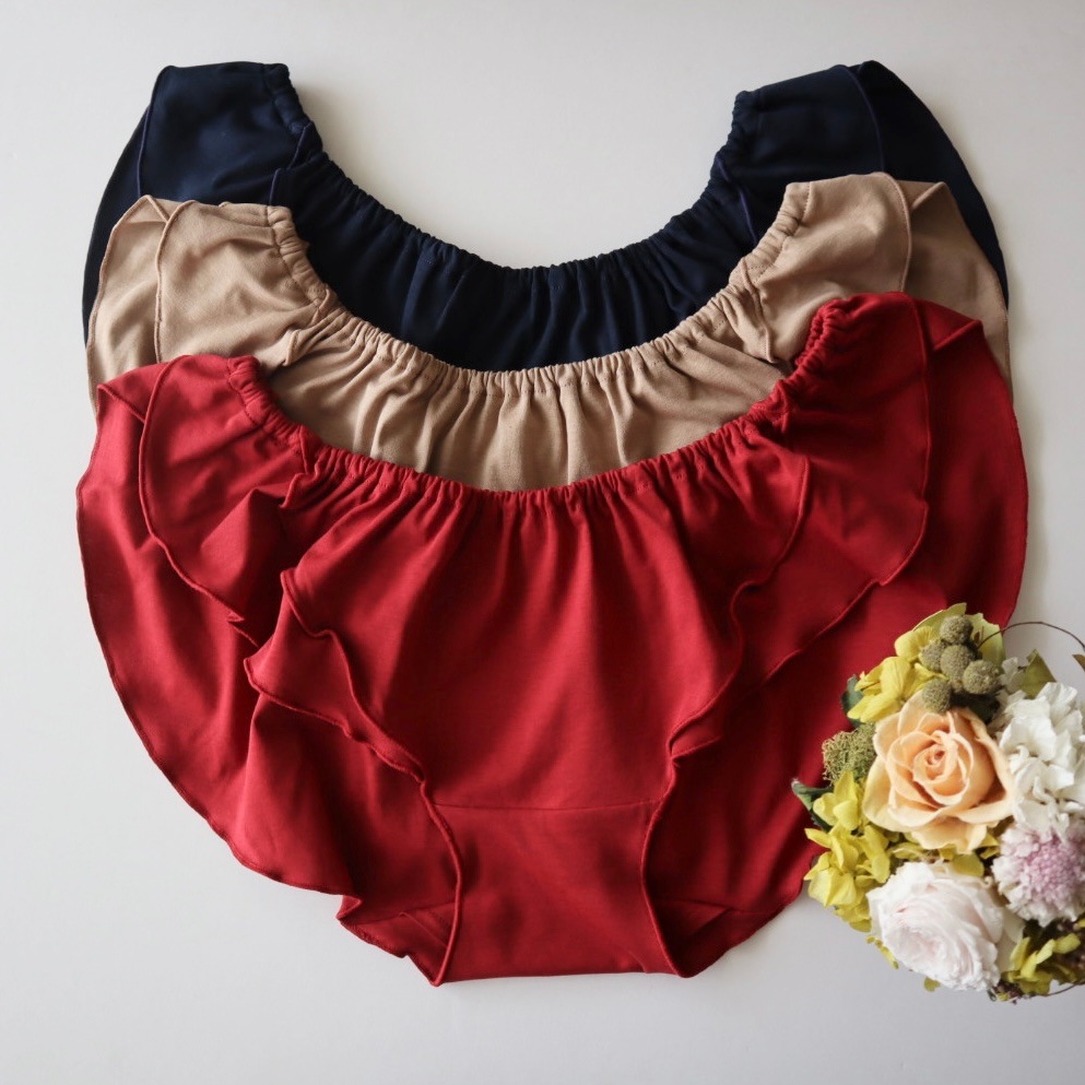 フレアーショーツ[布ライナー専用/クロッチ二重/オーガニックコットン]