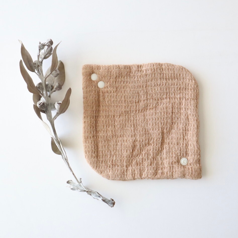 極みスナップ付ライナー[草木染め/Mサイズ/ラウンド/1枚入り]＜華布×しぜんと私＞