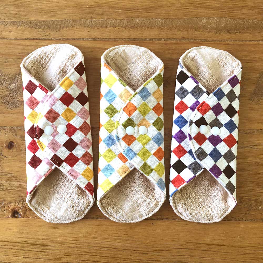 あたため布 [Ｍサイズ／市松／桔梗]