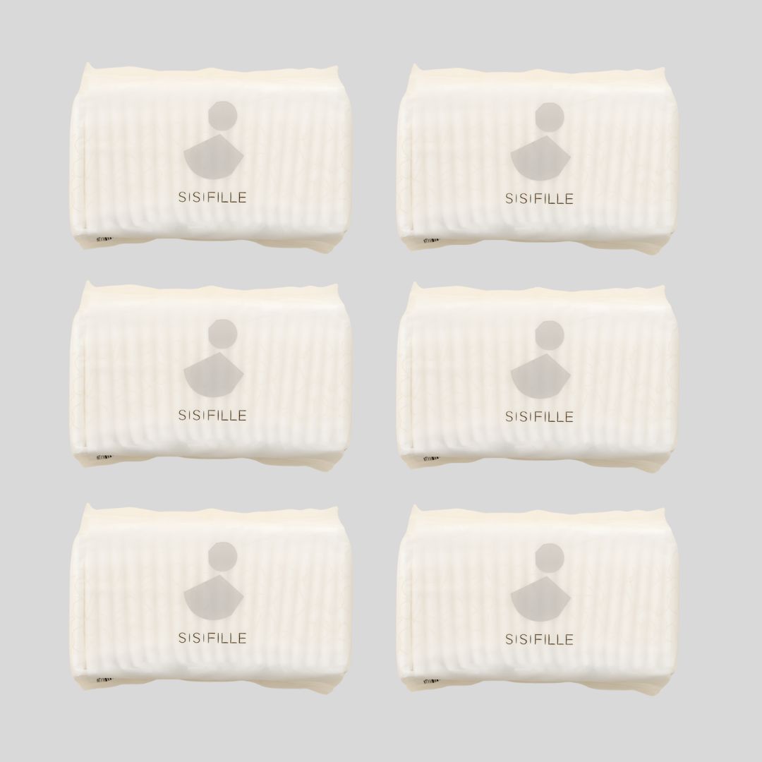 SISIFILLE 多い日用 羽つき 使い捨てナプキン23.5cm [20個入り×6セット]［パノコトレーディング］