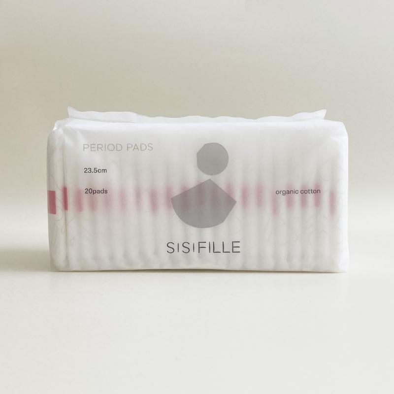 SISIFILLE 多い日用 羽つき 使い捨てナプキン23.5cm [20個入り×6セット]［パノコトレーディング］