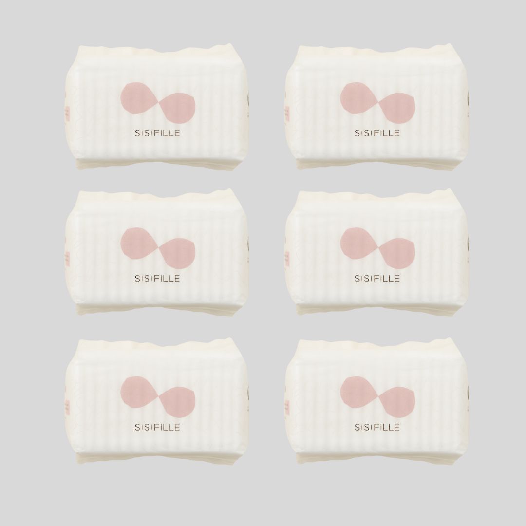 SISIFILLE 特に多い日用 羽つき 使い捨てナプキン29cm [15個入り×6セット]［パノコトレーディング］