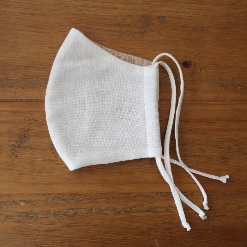 moni／ハンドメイドマスク やわらかコットンリネン 布マスク［Lサイズ