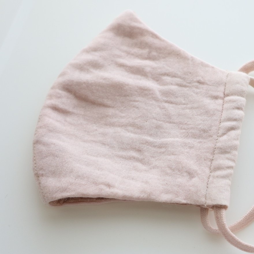 布マスク［Lサイズ／オーガニックコットン／草木染め（茜）］