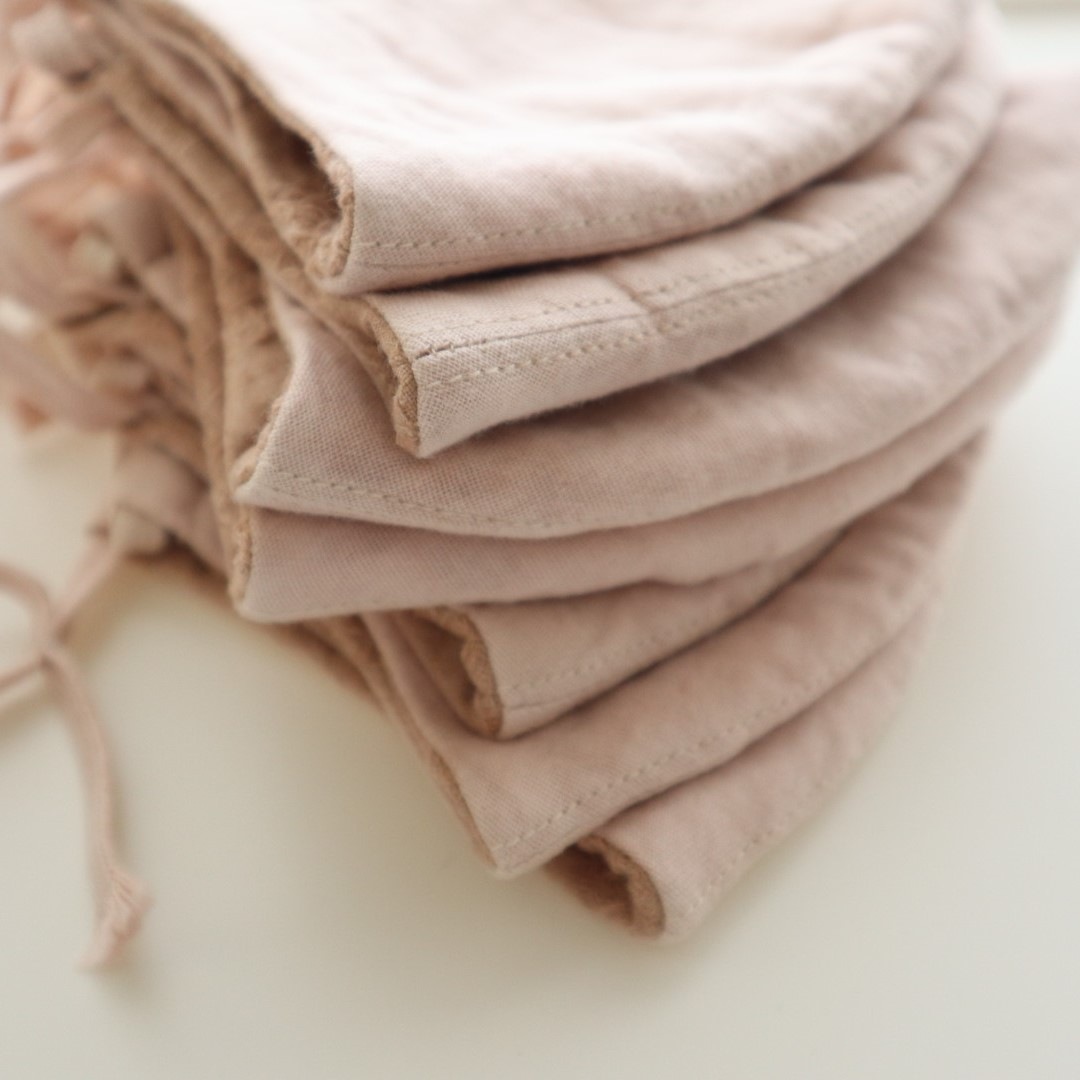 布マスク［Lサイズ／オーガニックコットン／草木染め（茜）］