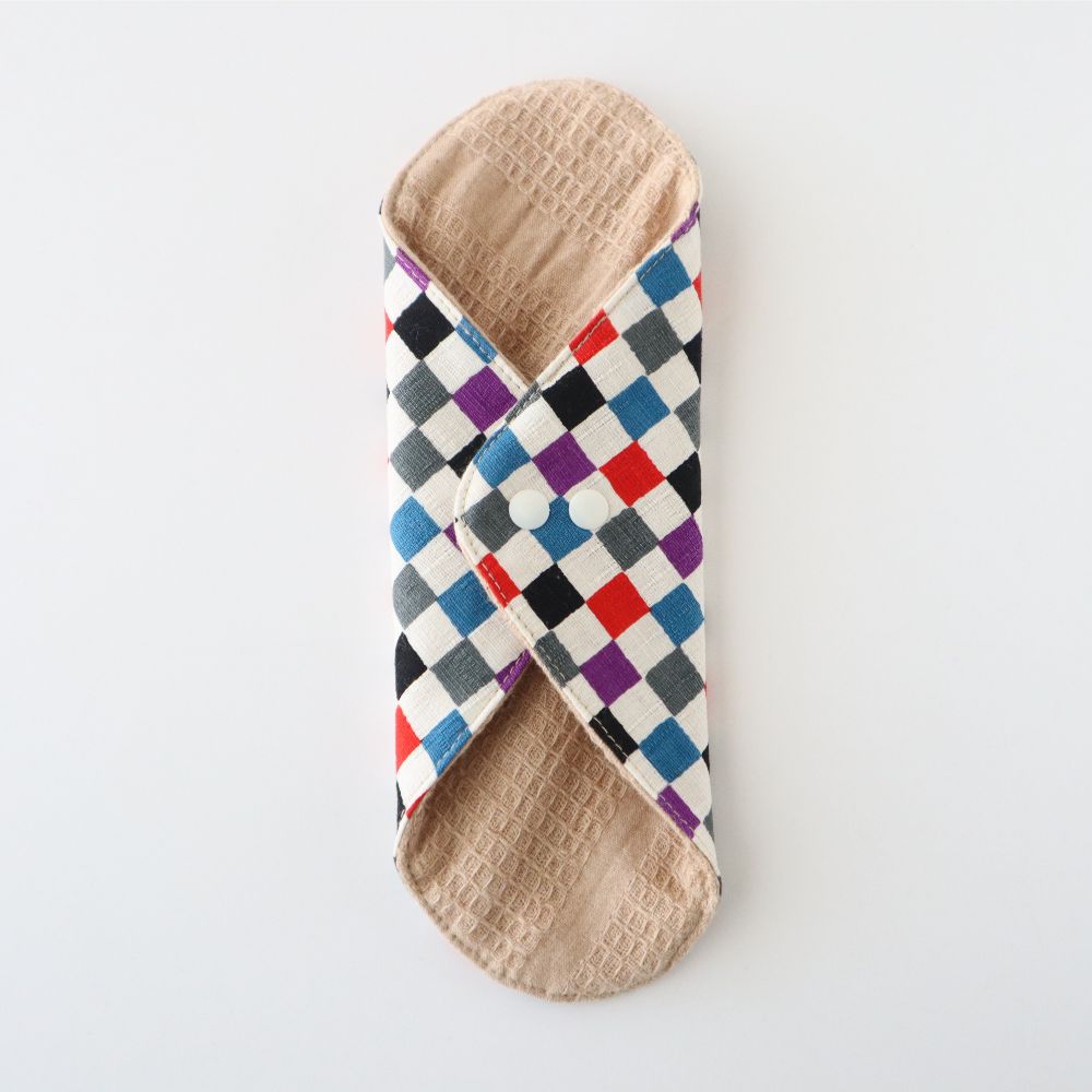 あたため布 [Ｌサイズ／市松／桔梗]