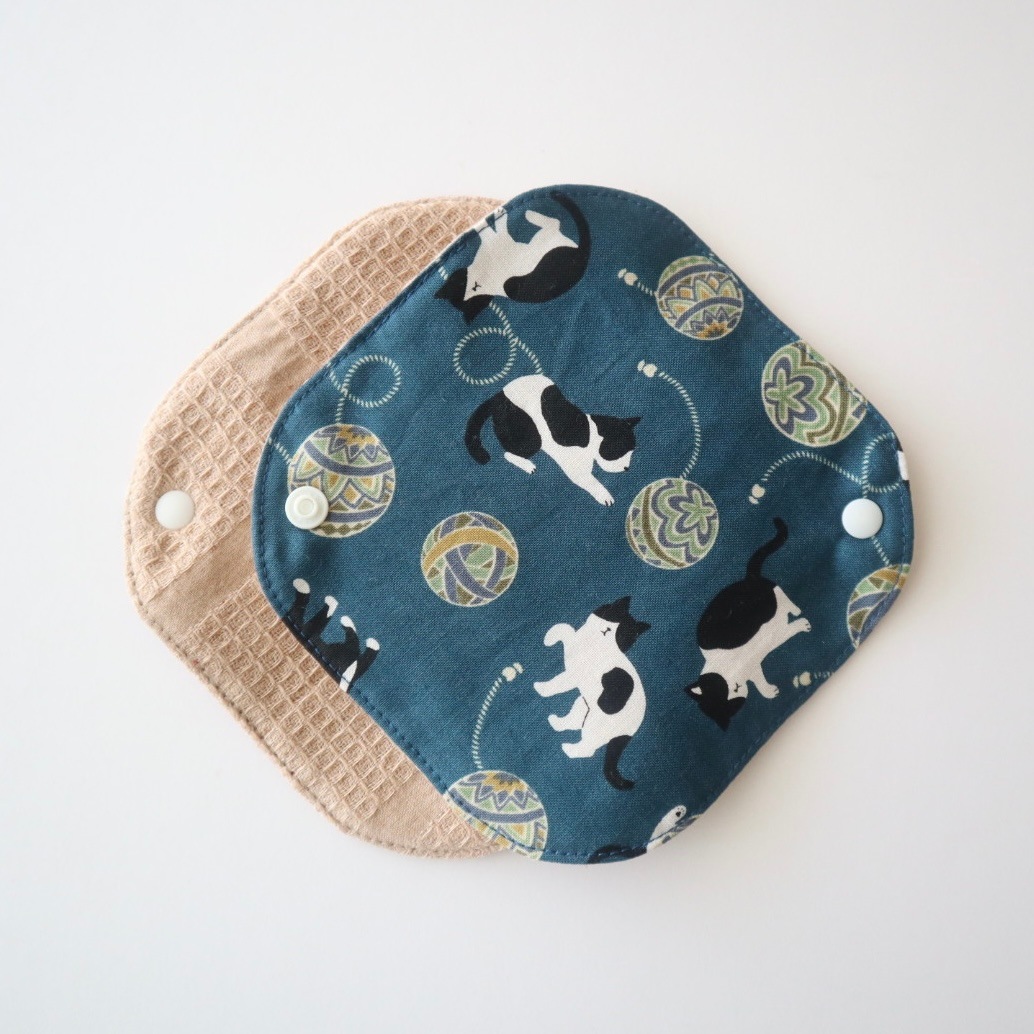 あたため布 [Sサイズ/猫/群青]