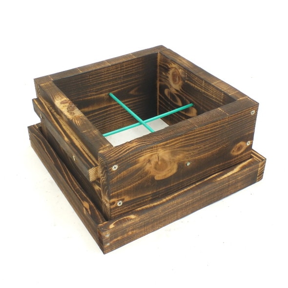 【数量限定】日本ミツバチ採集用巣箱（焼き入り）中段重箱と帯｜資材10-TU