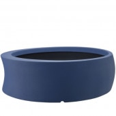 割れにくいFRP製大型プランター サークル 100型（カラー：ブラック