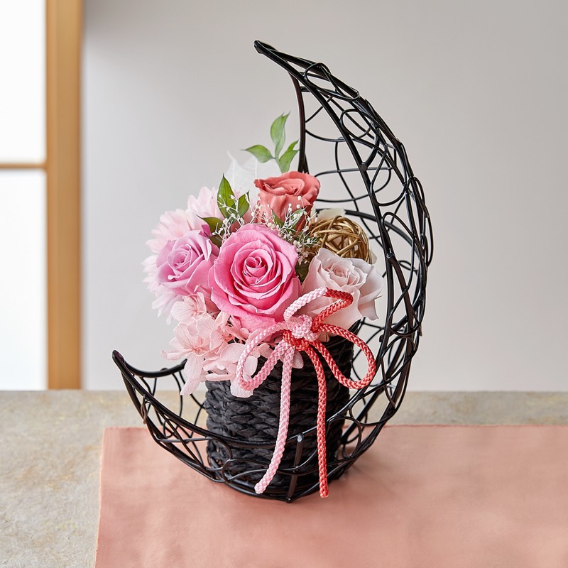 プリザーブドフラワー 桃月 ※お届けに10日程度かかる場合がございます。｜雑貨10-TA