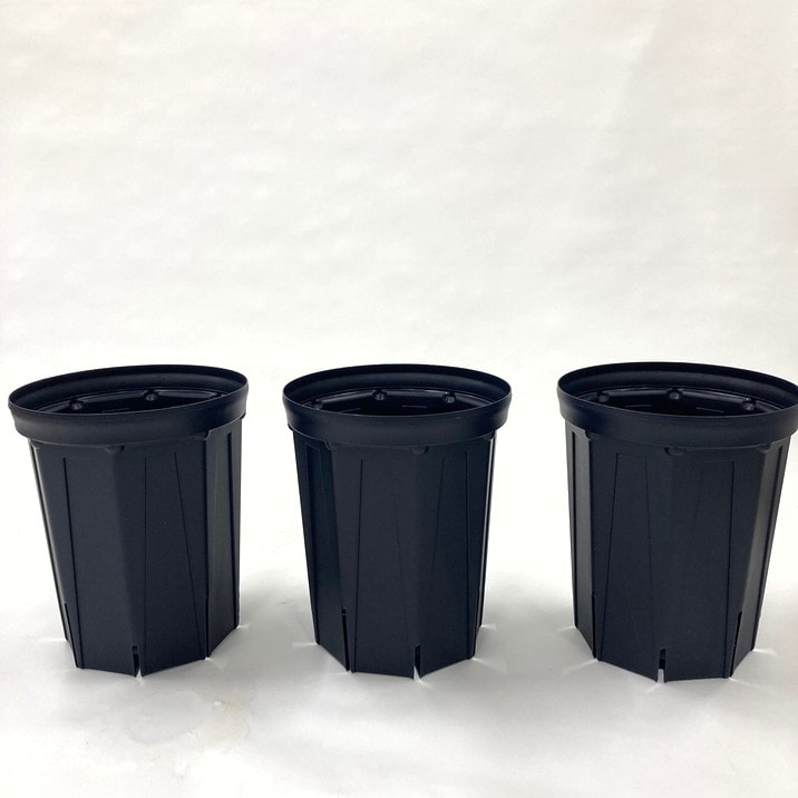 根詰まりしにくい！スリット鉢 7号ロング 3鉢セット（紺）｜資材04-PA