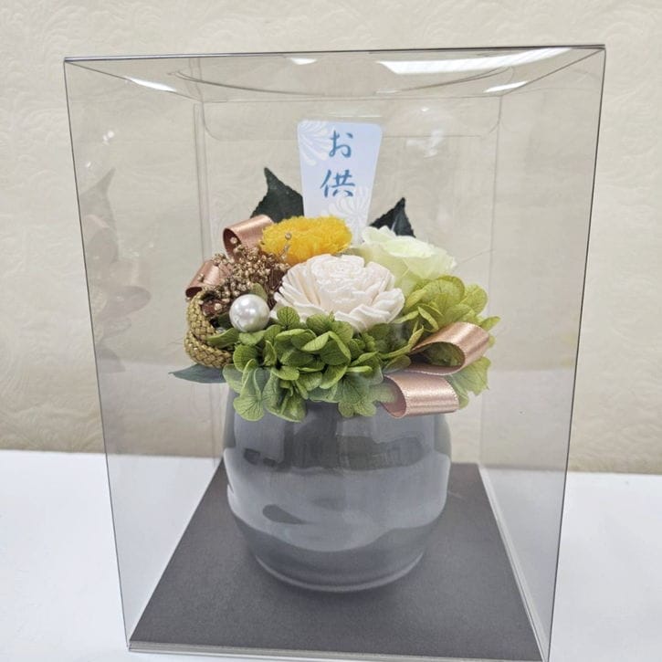 お悔やみのお花 《ほの香（黄）》 プリザーブドフラワーお供え   ｜雑貨04-PA