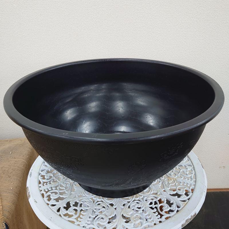 軽くて丈夫なスイレン鉢 直径60cmの特大サイズ（黒）2個セット メダカ