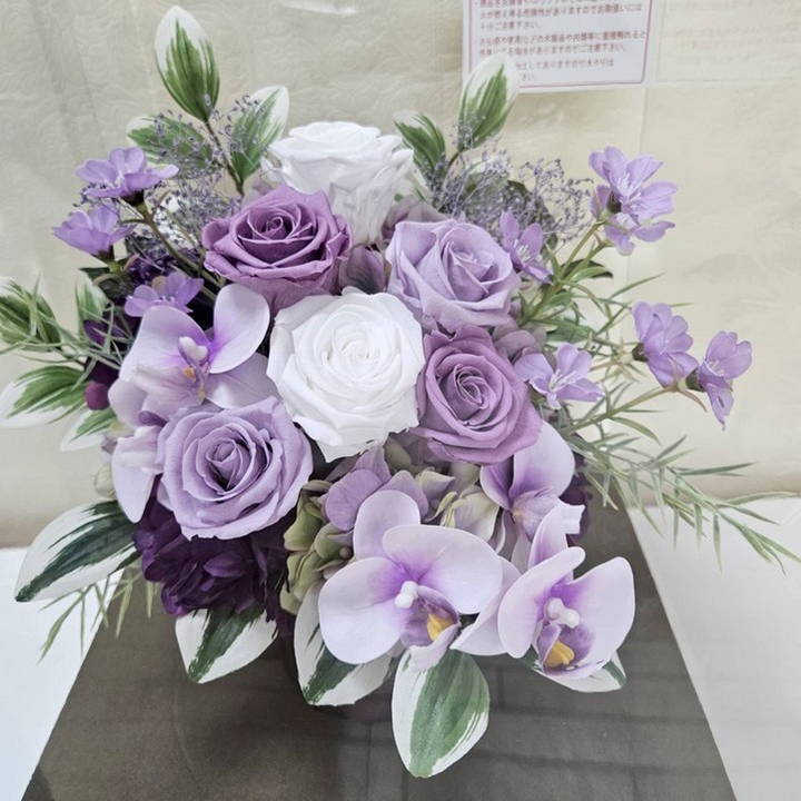 お悔やみのお花 《ひさき》 プリザーブドフラワーお供え |雑貨04-PA