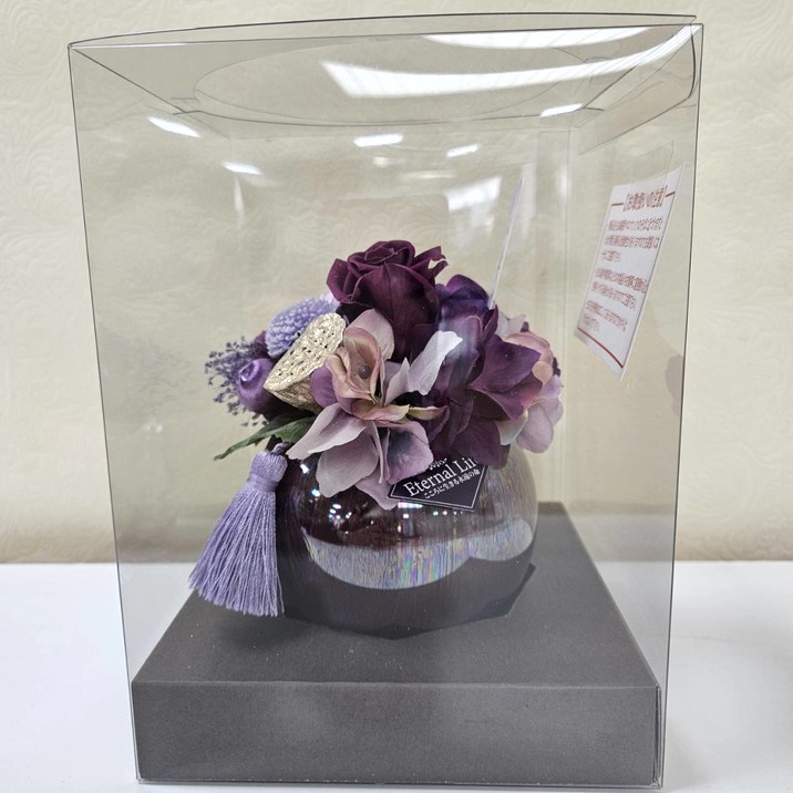 お悔やみのお花 《ほのか パープル》 プリザーブドフラワーお供え