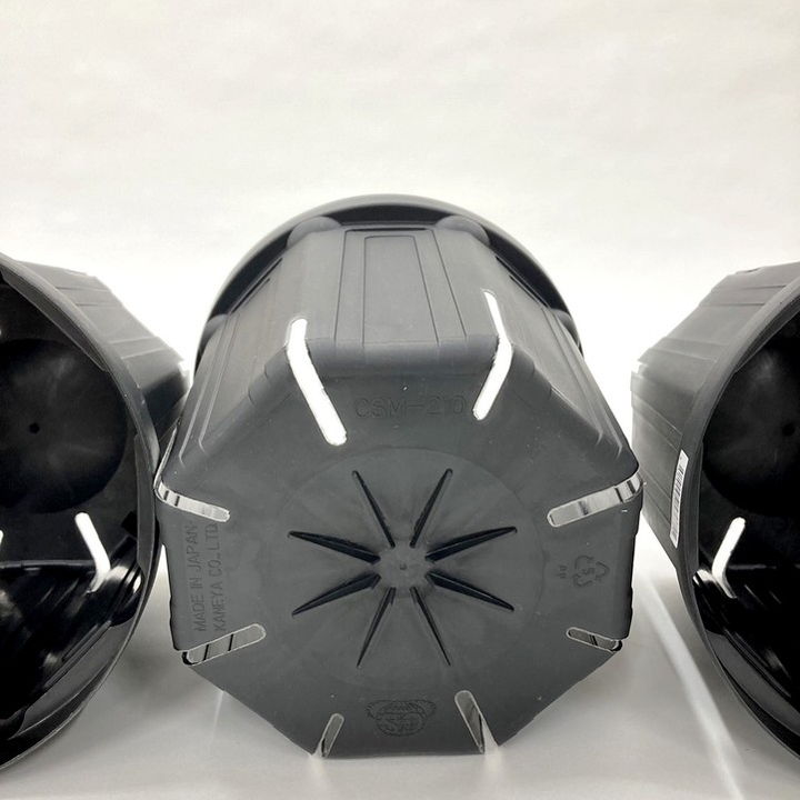 根詰まりしにくい！スリット鉢 7号 3鉢セット（ブラック）｜資材10-TU