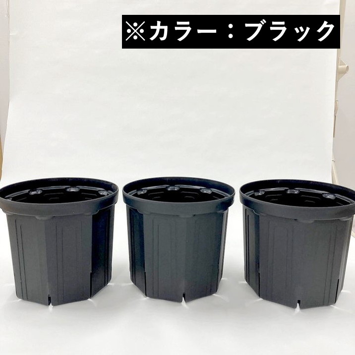 根詰まりしにくい！スリット鉢 10号 3鉢セット（ブラック）｜資材10-TU
