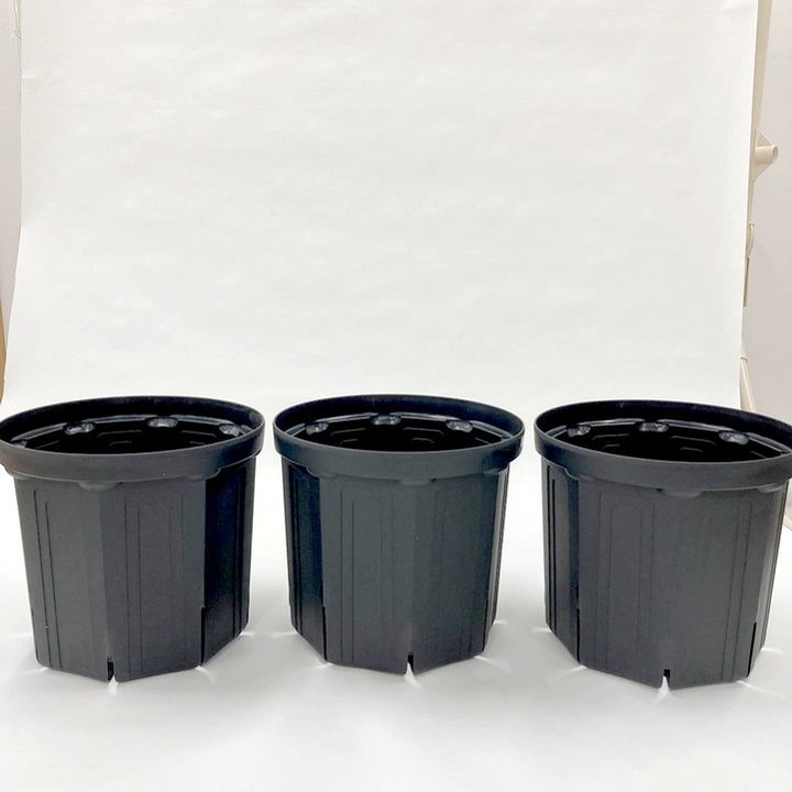根詰まりしにくい！スリット鉢 10号 3鉢セット（ブラック）｜資材10-TU