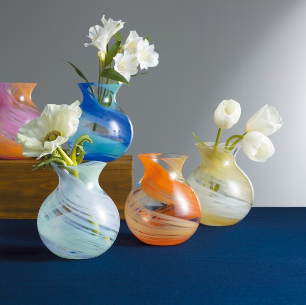 津軽びいどろ 花しずく ブーケポット ラベンダー 10雑貨 インテリア 雑貨 赤塚植物園オンライン 花の音