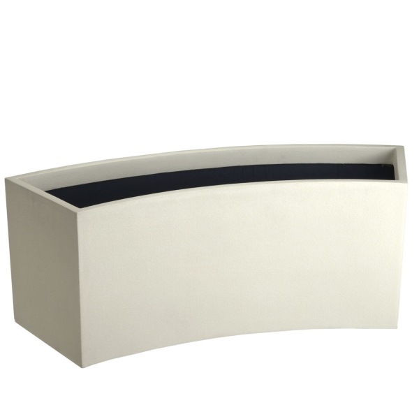 割れにくいFRP製大型プランター サークル 100型（カラー：ホワイト