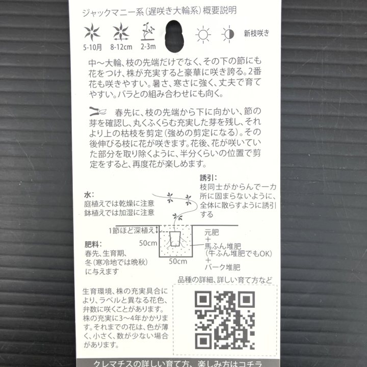クレマチス ジャックマニー系(遅咲き大輪系)ブルー・ブルー 4.5号|草花04-PA