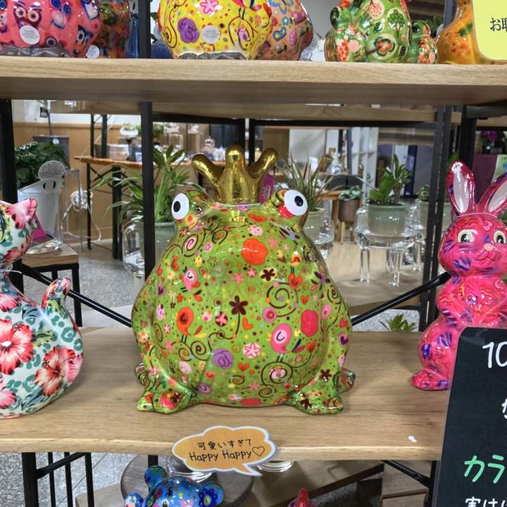 POMME PIDOU社 マネーバンク フロッグ L グリーン（OK1）｜雑貨04-PA