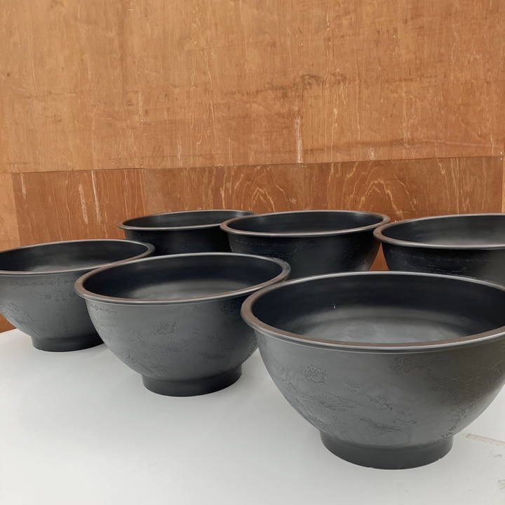 まとめ買い！】軽くて丈夫なスイレン鉢 直径60cmの特大サイズ（黒）6個