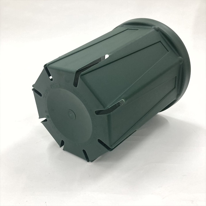 根詰まりしにくい！スリット鉢 8号ロング 3鉢セット（モスグリーン