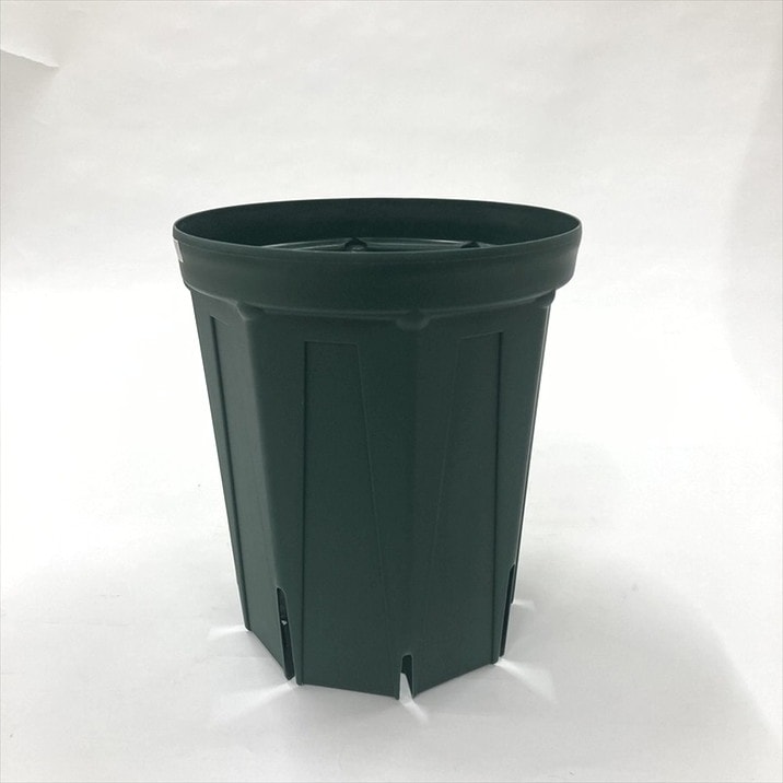 【まとめ売り】クラックスリット鉢 セット　未使用品 根詰まりしにくい！スリット鉢 8号ロング 3鉢セット（モスグリーン