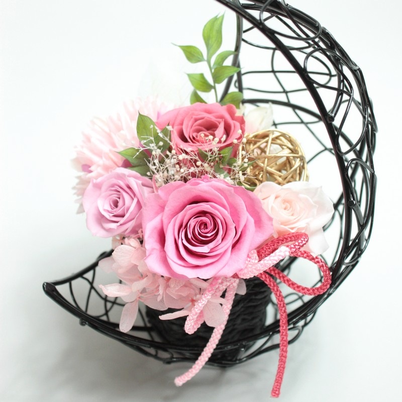 プリザーブドフラワー 桃月 ※お届けに10日程度かかる場合がございます