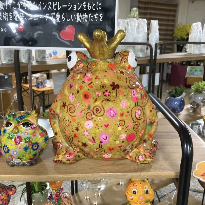 POMME PIDOU社 マネーバンク フロッグ L カーキ（OK2）｜雑貨04-PA