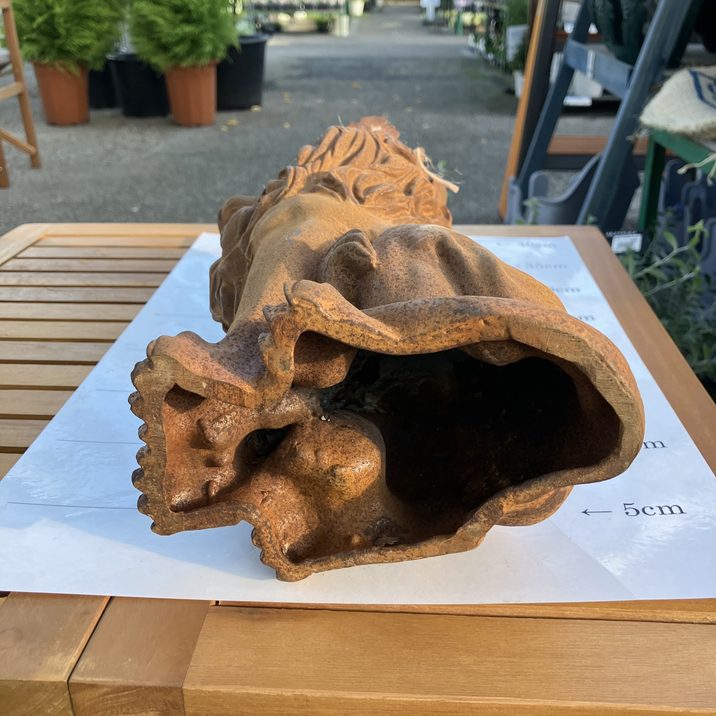 CastIron（鋳鉄）製ガーデンオーナメント クラウンライオン Cl-96