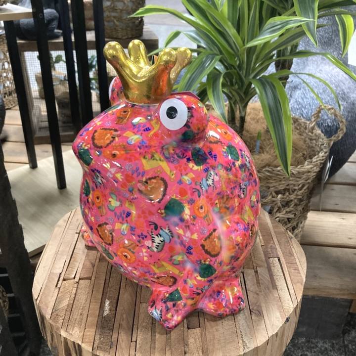 POMME PIDOU社 マネーバンク フロッグ L ピンク（OK3）｜雑貨04-PA