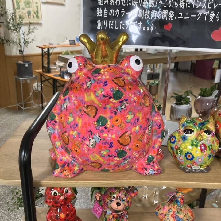 POMME PIDOU社 マネーバンク フロッグ L ピンク（OK3）｜雑貨04-PA