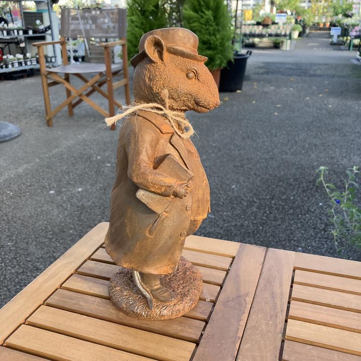 CastIron（鋳鉄）製ガーデンオーナメント マウス教授 Cl-214｜資材04