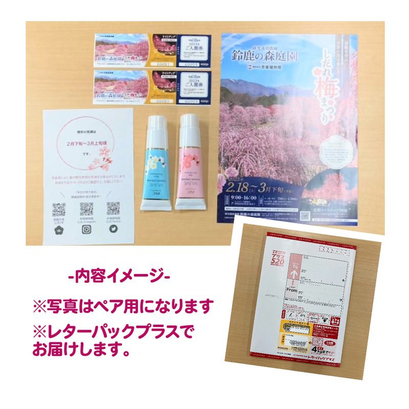 1名様用＞世界に誇るしだれ梅の庭園 鈴鹿の森庭園 梅満喫セット