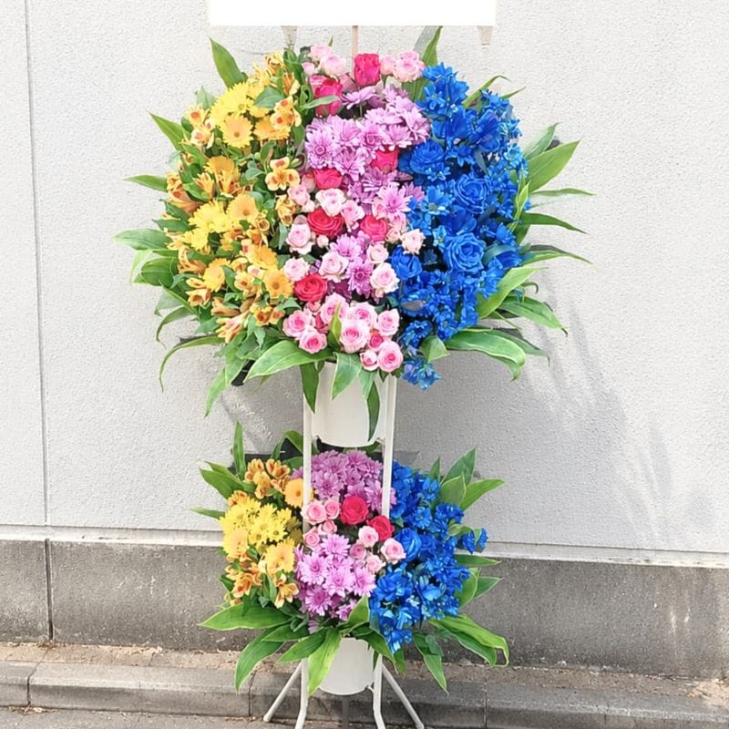 商品サムネイル: 【縦3色】スタンド花2段　30000円