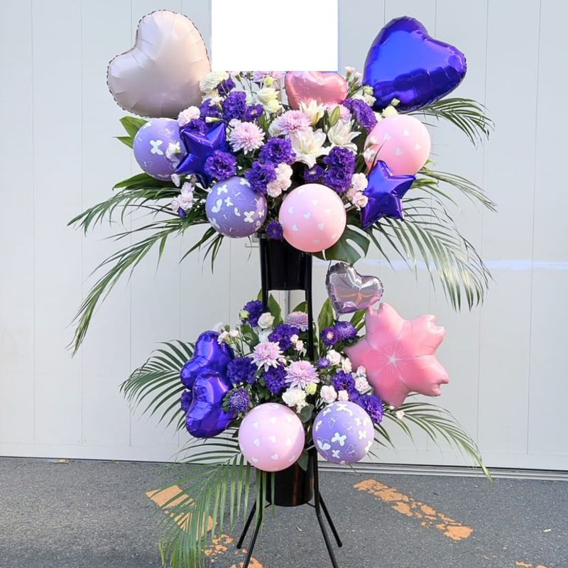 商品サムネイル: とても喜ばれる圧倒的存在感のバルーンスタンド花 2段　27000円
