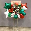【期間限定】クリスマスカラー バルーンスタンド花 1段　25000円|クリスマスギフト|特集