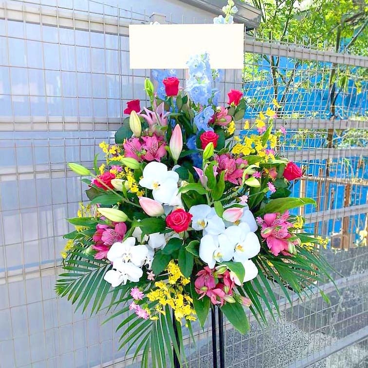 胡蝶蘭入りスタンド花1段 25000円 | スタンド花 | 【花助】祝花