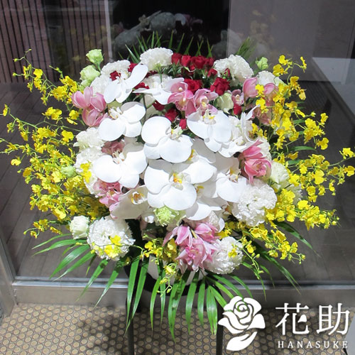 胡蝶蘭入りお悔やみアレンジメント 円 お悔やみ アレンジメント 花助 祝花 厳選花屋から全国対応