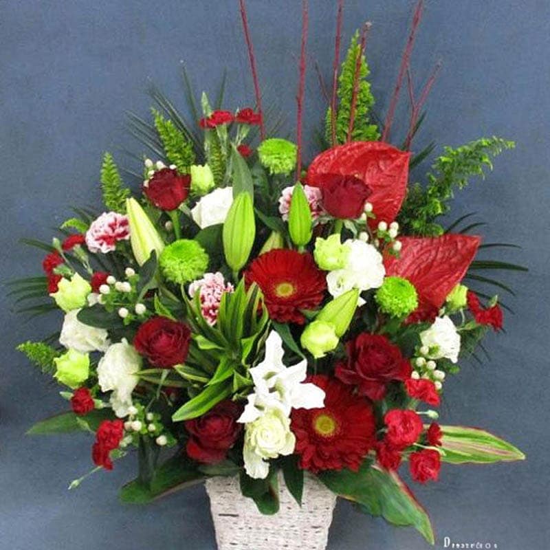 商品サムネイル: 【期間限定】クリスマスカラー アレンジメント花　15000円