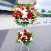 【期間限定】クリスマスカラー スタンド花 2段　30000円|クリスマスギフト|特集