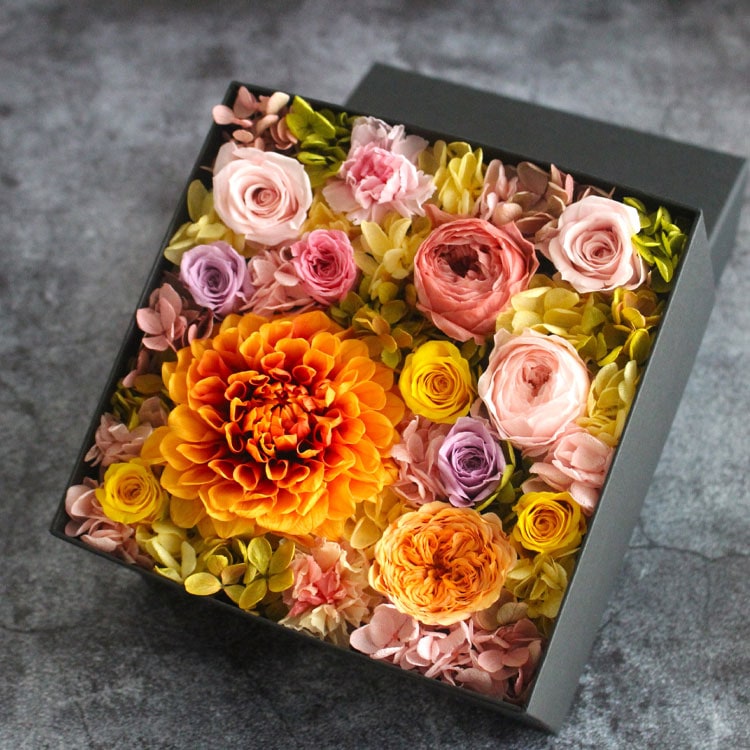 【約35円/個】造花 まとめ売り 値下げ！12,400→7,350円 プリザーブドフラワー ギフト 2025 ソープフラワー ボックス
