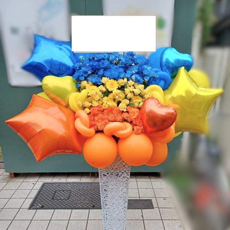 商品サムネイル: 【横3色】バルーンスタンド花1段　25000円